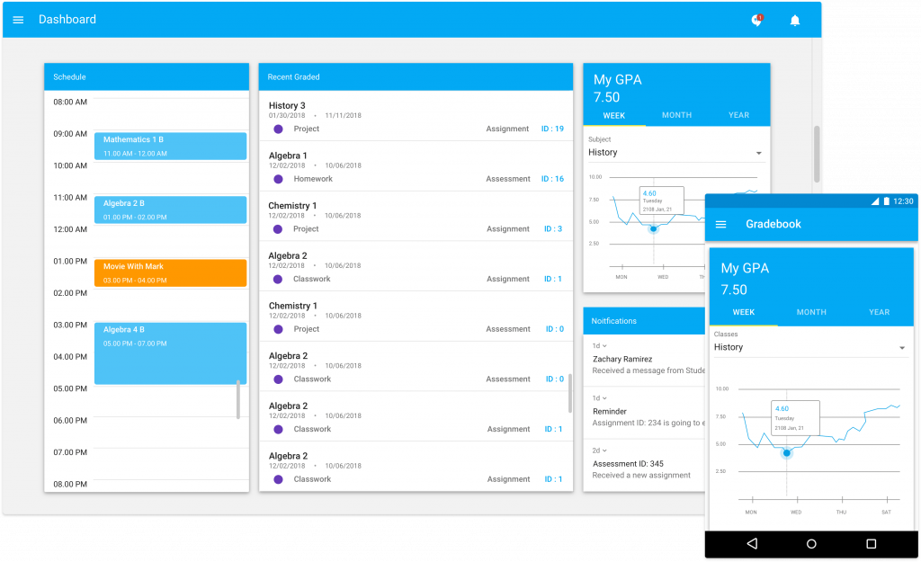 11 Incredible UI Design Trends You Must Check 3 school suite introduction