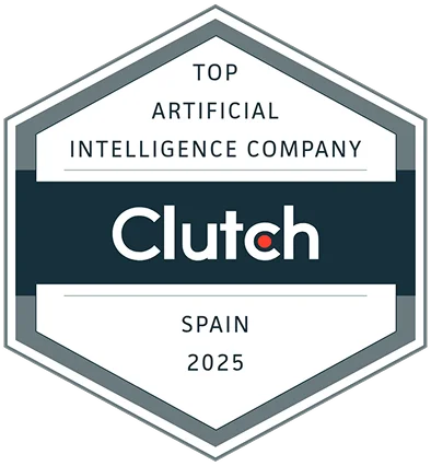 Clutch Top Artificial Intelligence Company in Spain 2025 badge