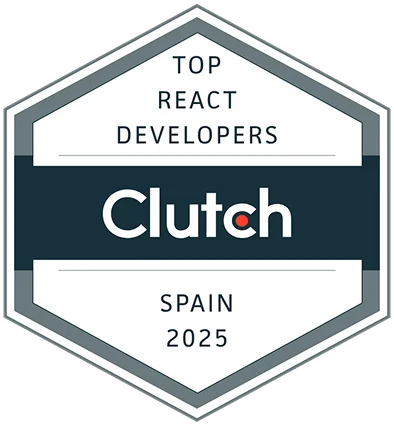 Clutch Top React Developers in Spain 2025 badge