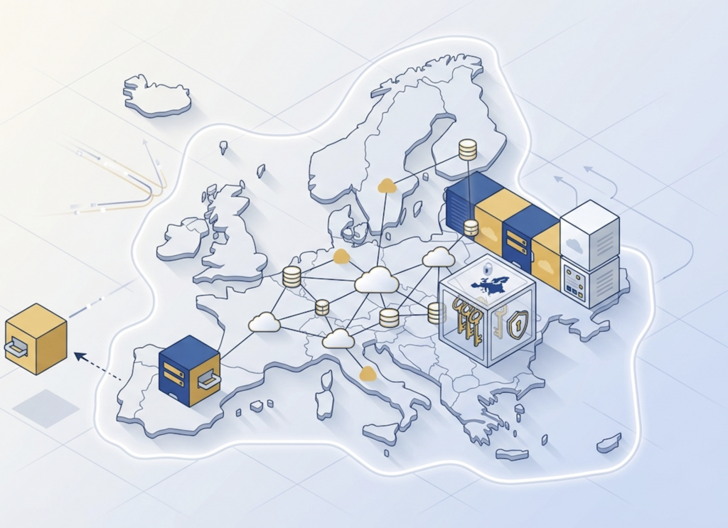 Lasting Dynamics Ranked #2 EU Sovereign Cloud Software Development Company (2026) 2 EU sovereign cloud as an architecture decision: portable modular blocks and encryption keys kept inside a European boundary, one block detachable to show no lock-in