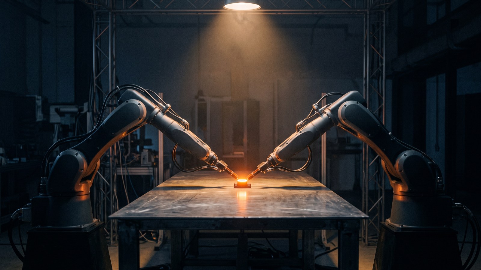 AI Benchmarks: What the Opus 5.5 and GPT-6 Sol Tables Leave Out 1 AI benchmarks as a head-to-head: two robotic arms reaching for the same component, like Opus 5.5 and GPT-6 Sol on the same task