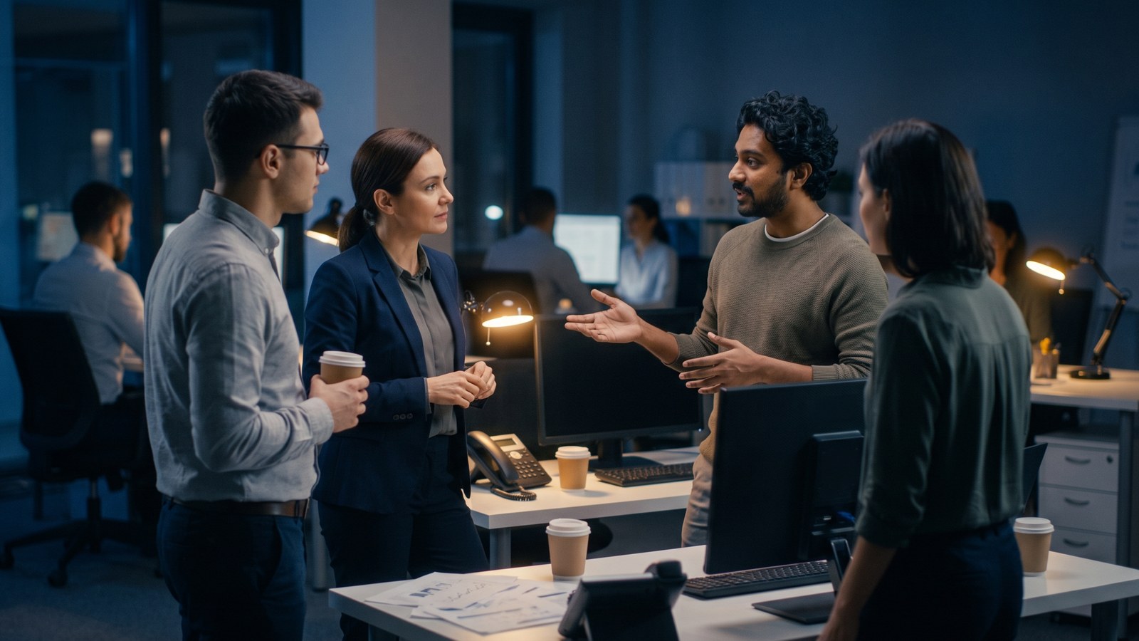 AI Customer Service: Why Cutting Staff First Keeps Backfiring 2 AI customer service changes what the team does: a support team talking through how the work is organized
